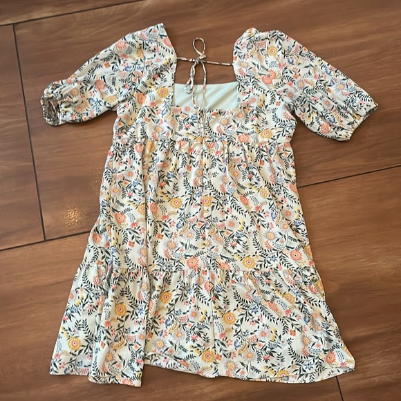 BCBGeneration Women's Fit & Flare 3/4 Sleeve Square Neck Mini Dress, large - Picture 7 of 17